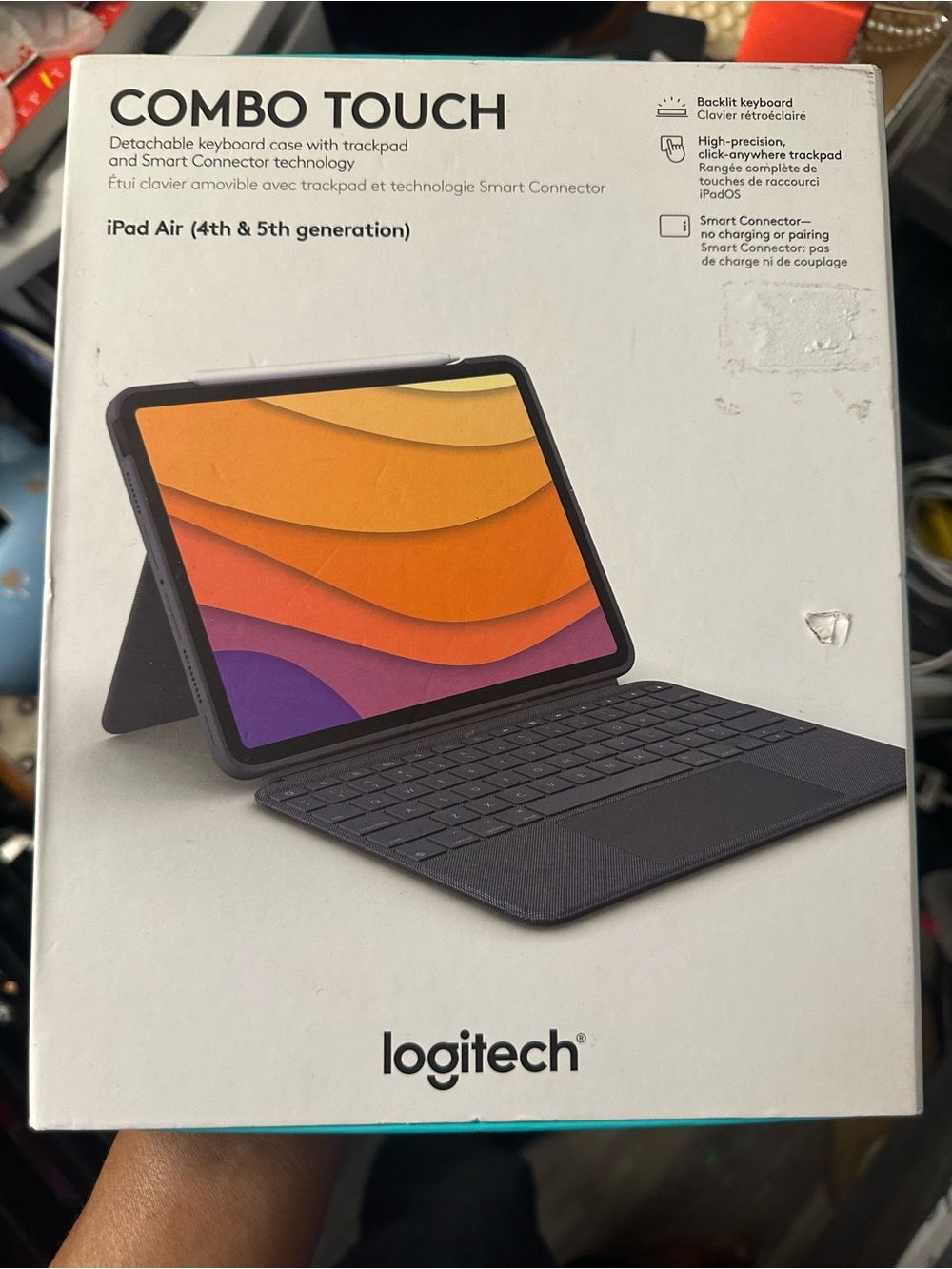 Logitech Combo Touch Keyboard Case for iPad Air - Dark Gray